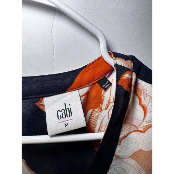 Cabi Women's Floral Print Layered Double Layer Blouse Top Polyester Size M - Picture 4 of 9